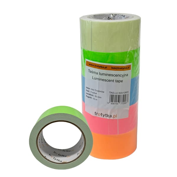 Fluorescerande tejp 50 mm x 10 m grön