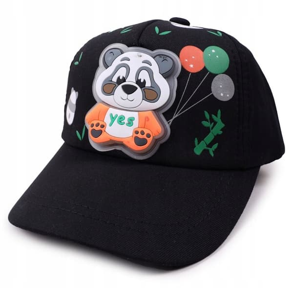 YO! 3D pandabjörn baseballkeps svart 50/54