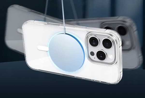 Etui til Apple iPhone 16 Pro FORSTÆRKET til MAGSAFE CLEAR SHOCK CASE + Glas
