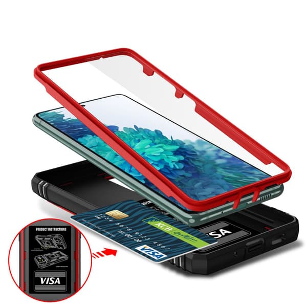 Pansret cover til Samsung Galaxy S20 FE, CamShield Slide, rød