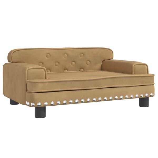 vidaXL Barnsoffa brun 70x45x30 cm sammet