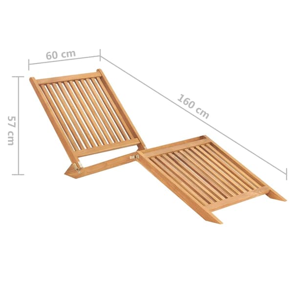 vidaXL Solstol massiv teak
