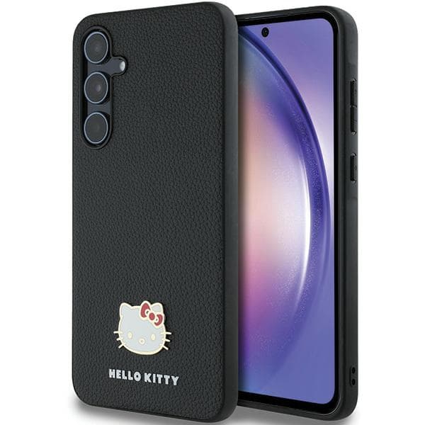 Hello Kitty Metal Logo Kitty Hovedcover til Galaxy A55, Sort
