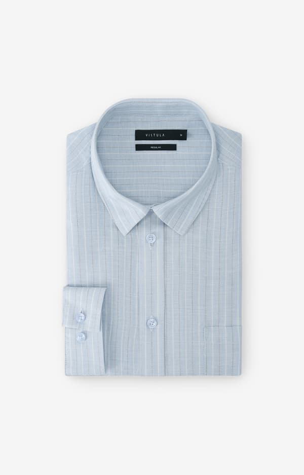 Stribet skjorte i regular fit L