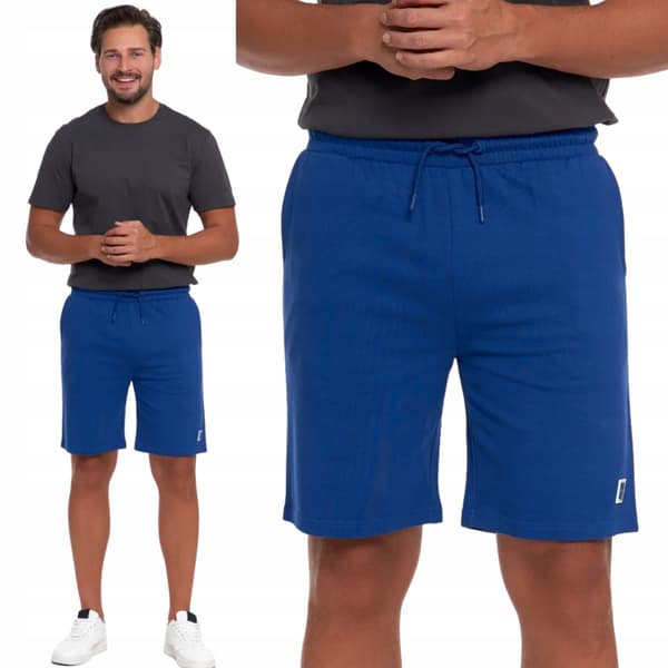 Moraj herrshorts i bomull casual sommar marinblå L