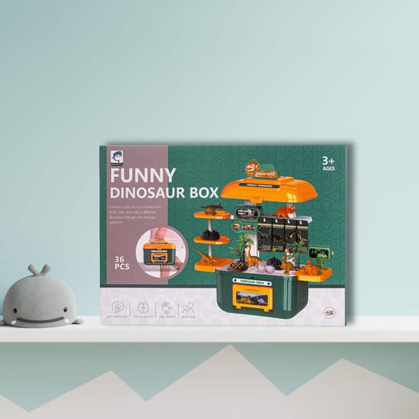 Luova dinosaurushahmojen setti dinosaurusmunakotelossa