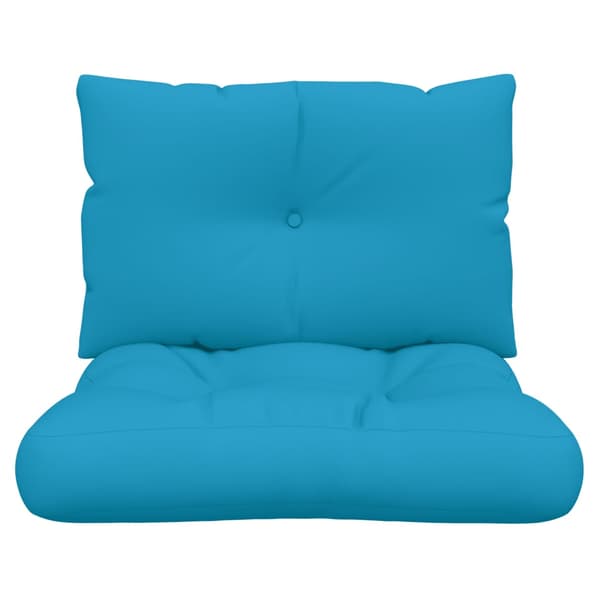 vidaXL pallehynder til sofa, sæt med 2, blå, stof
