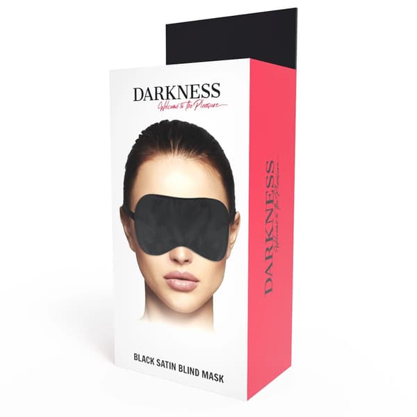 Darkness Basic Sort Maske - satin, justerbar bind for øjnene