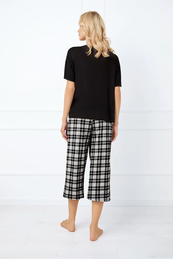 Dampyjamas, korta ärmar, 7/8-byxor, Klara XXL