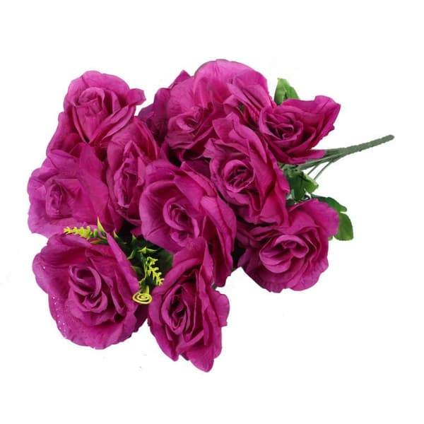 Kimpussa 12 avointa violettia ruusua