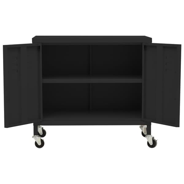 vidaXL skab, sort, 60x35x56 cm, stål
