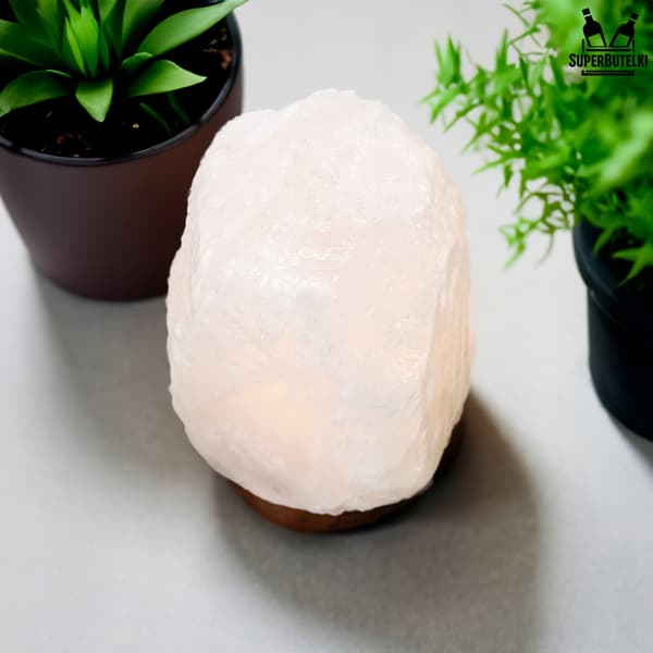 3-5 kg Himalayan saltlampa, luftjonisator - vit