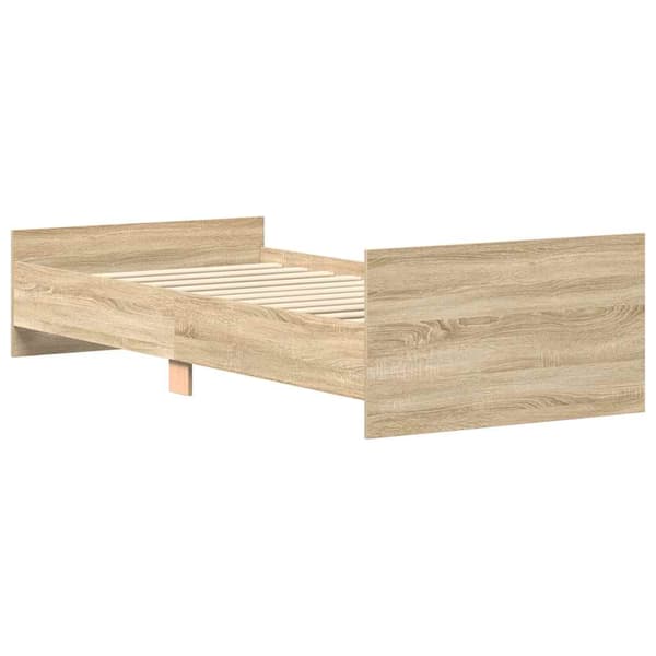 vidaXL Seng uden madras, Sonoma Oak, 90x190 cm