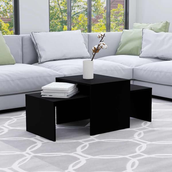 vidaXL sofaborde, sorte, 100x48x40 cm, spånplade