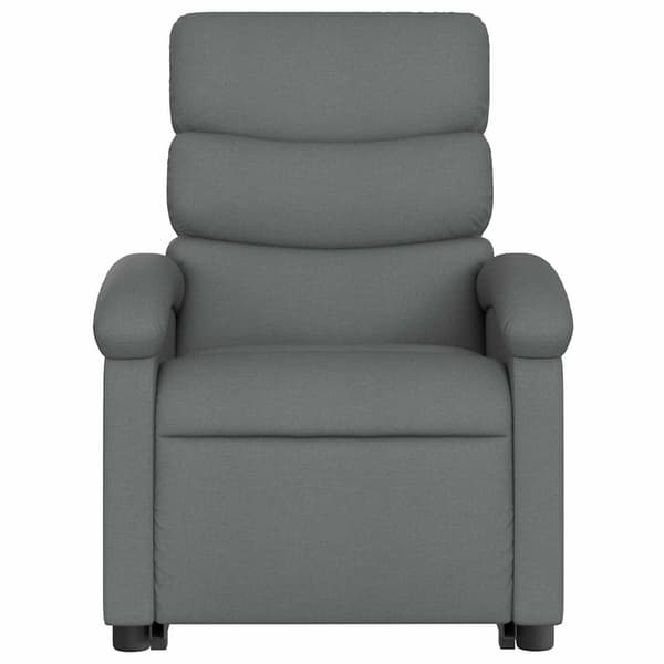 vidaXL Lyftbar massagefåtölj mörkgrå tyg