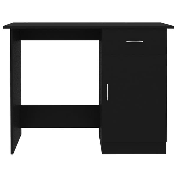 vidaXL skrivebord, sort, 100x50x76 cm, spånplade