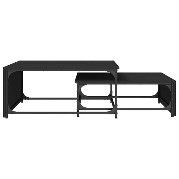 vidaXL Stapelbara bord, set om 2, svarta