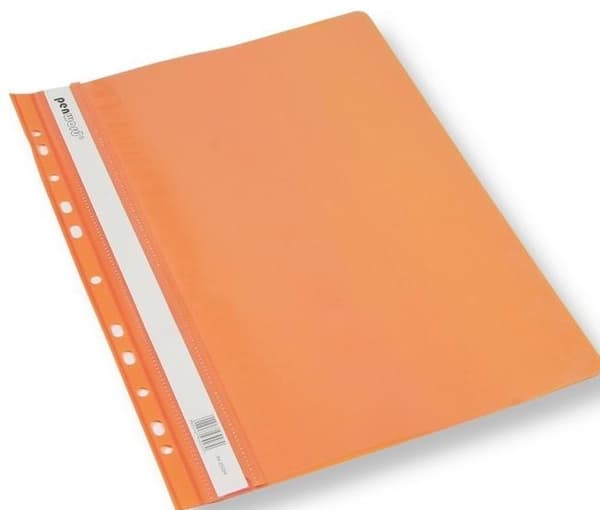 A4 perforeret mappe, orange (20 stk.)