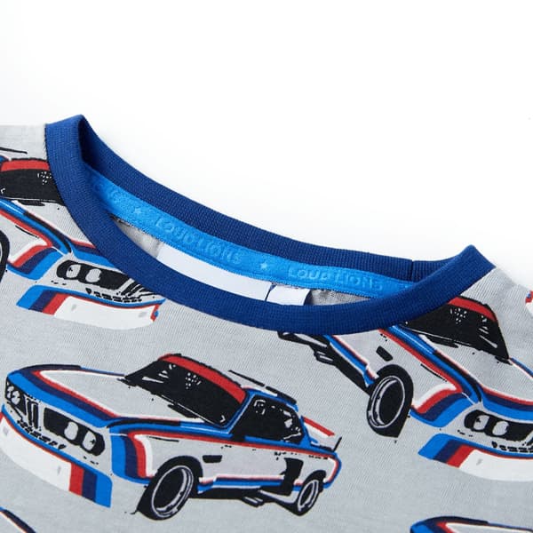 Lasten lyhythihainen pyjama, harmaa, 104
