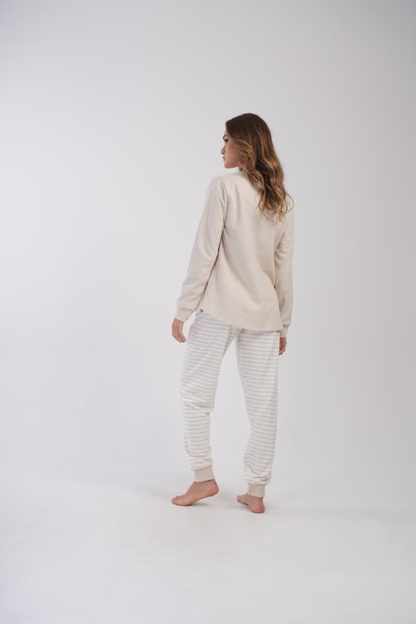 Dampyjamas i bomull, långbyxor och ärmar, 4XL Vienetta