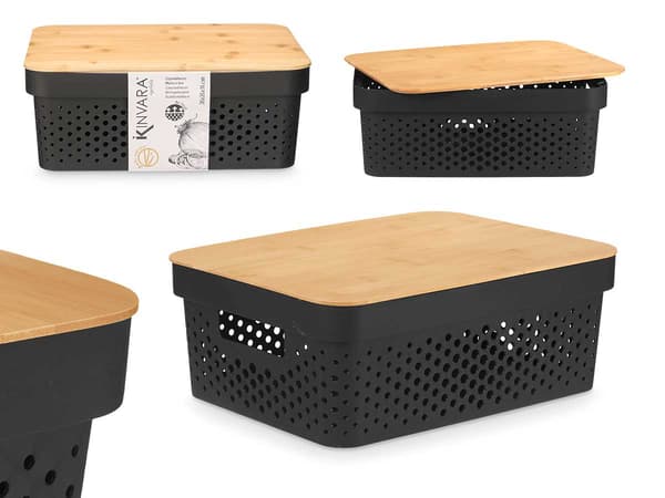 Opbevaringskurv 14 cm sort