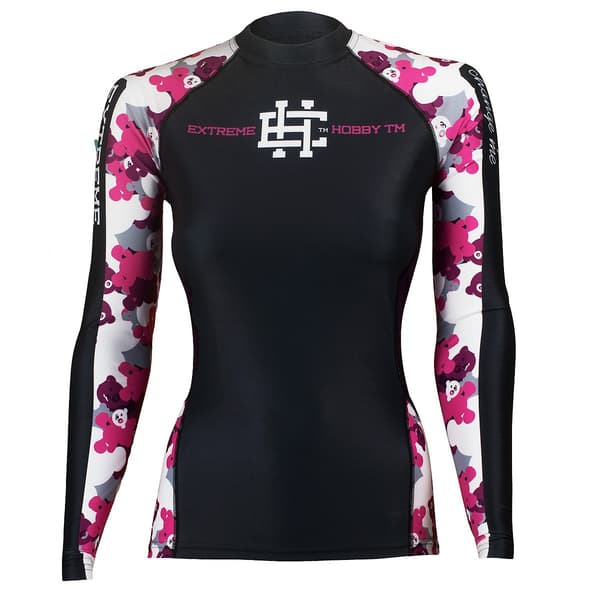 Dame langærmet rashguard TEDDY BEAR L SORT