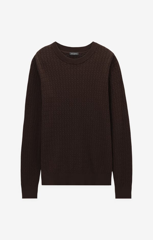 Kabelstrikket sweater XXL
