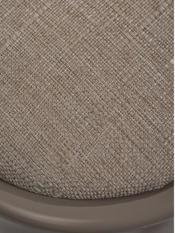 Klapstol i metal med beige polstring
