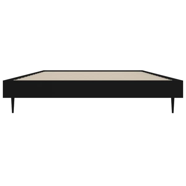 vidaXL sengestel sort 90x200 cm træbaseret materiale