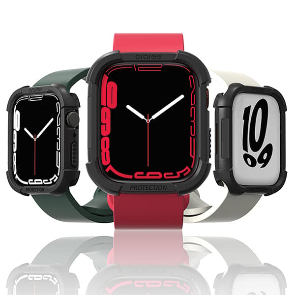 Araree Flexield -kotelo Apple Watch 45 mm:lle, musta