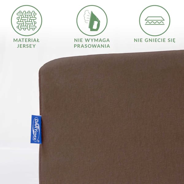 Stræklagen 120x200 elastisk JERSEY 100% BOMULD chokolade