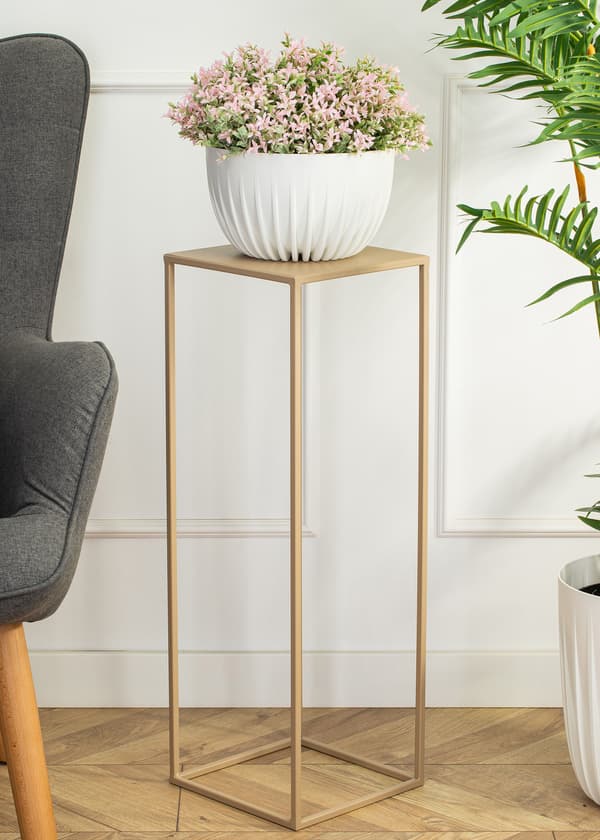 Beige seisova kukkateline 70 cm