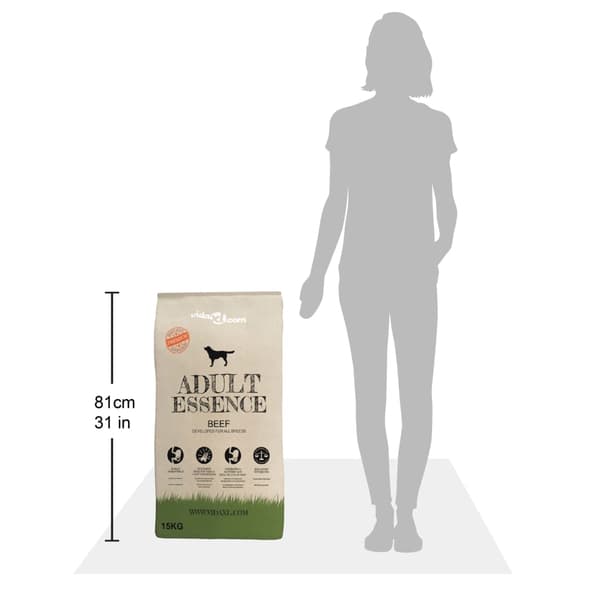 vidaXL Adult Essence Nötkött Torrfoder för hundar, 15 kg