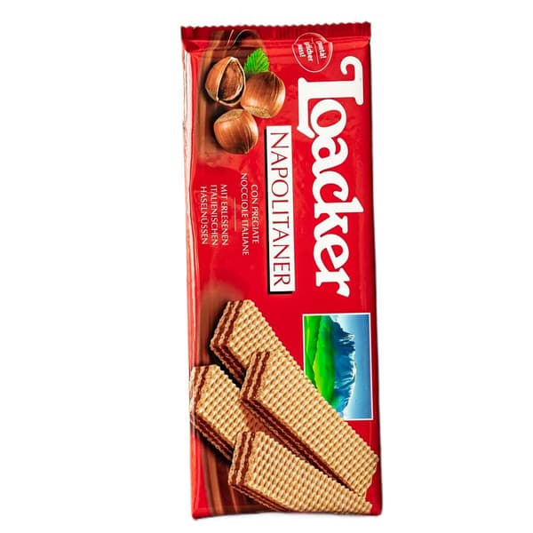 Loacker vafler med hasselnøddecreme 175g