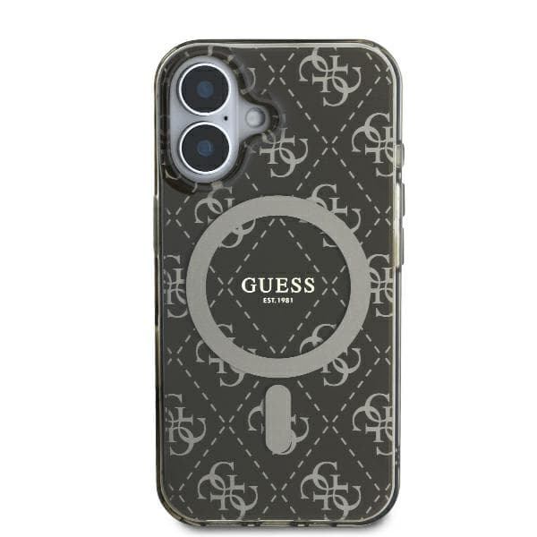 Guess IML 4G Baggrund MagSafe-etui til iPhone 16, Brun