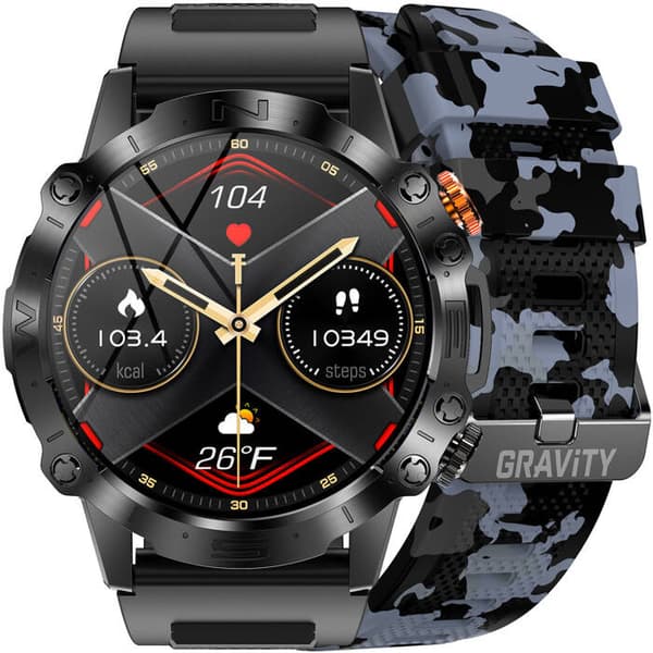 Älykello miesten GRAVITY GT20-5 - AMOLED, lisäremmi (sg024e)