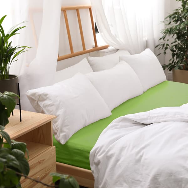 Stræklagen 160x200 elastisk JERSEY 100% BOMULD grøn kaktus