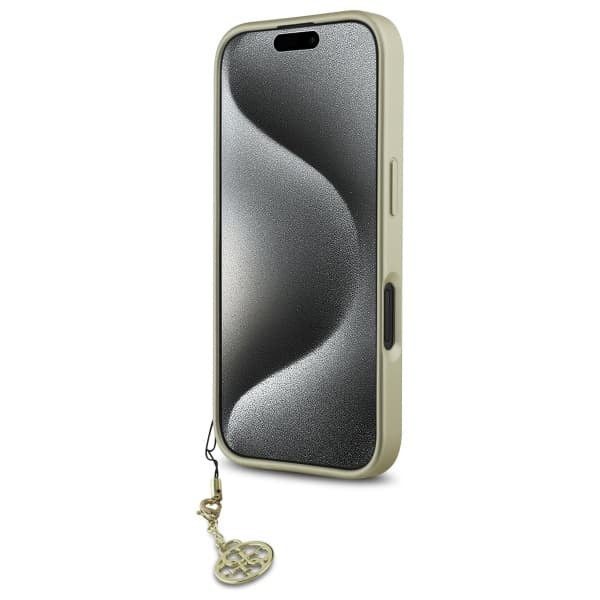 Guess 4G Charms Collection cover til iPhone 16, sort