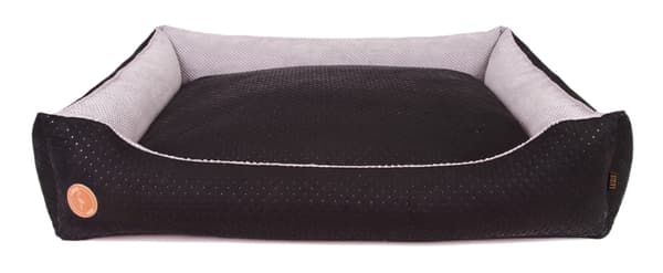 CEZAR sofa, sort, quiltet, XL - 110 cm x 90 cm