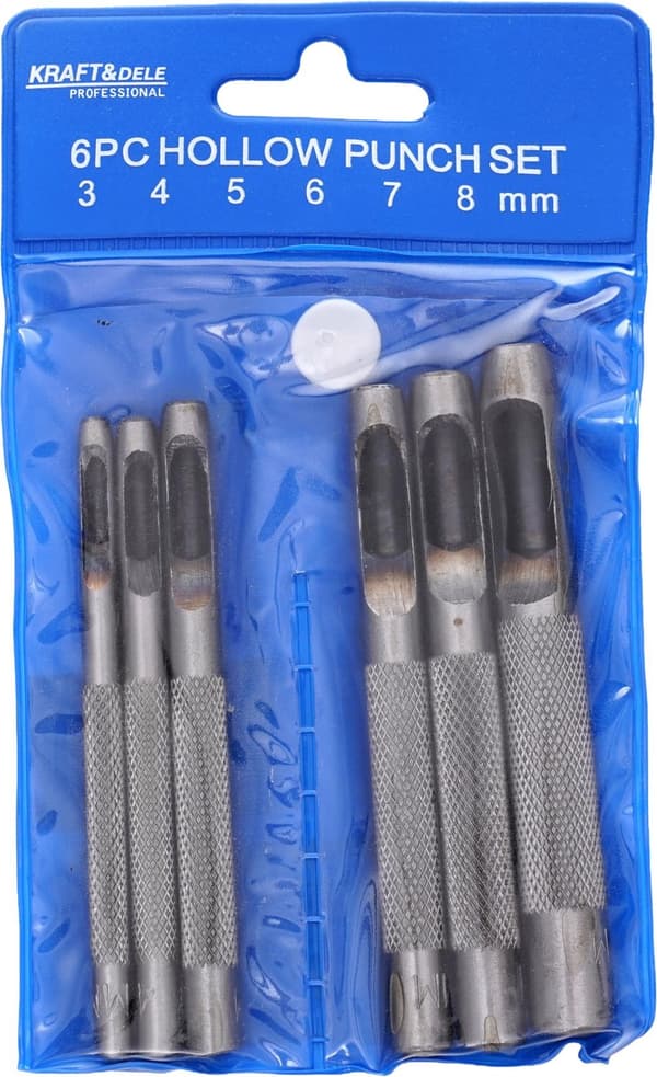 Stansar för hål 3-8mm 6 st KD11201