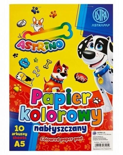 Et sæt blanke farvede papirer (10 stk.)