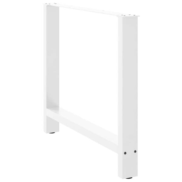vidaXL sofabordsben hvide 2 stk. 100x(72-73) cm stål