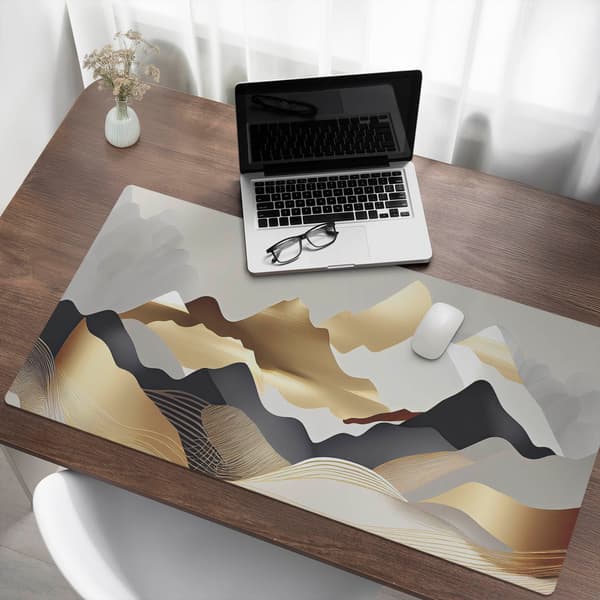 Slitstærk glat skrivebordsmåtte Mountain Abstraction 120x60 cm