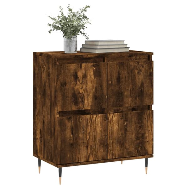 vidaXL kommode, røget eg, 60x35x70 cm, træbaseret materiale