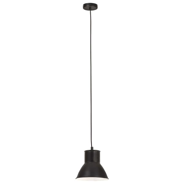 vidaXL pendellampe, 25 W, sort, rund, 17 cm, E27