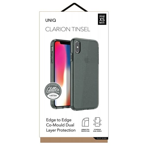 UNIQ Clarion Tinsel-etui til iPhone Xs Max, sort