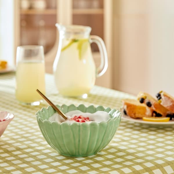 Fleur stentøjsskål 350 ml grøn