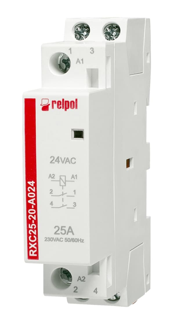 Installationskontaktor 2NO, 25A, 24 VAC RXC25-20-A024