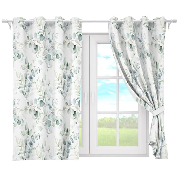 Gardin med snørehuller print 073