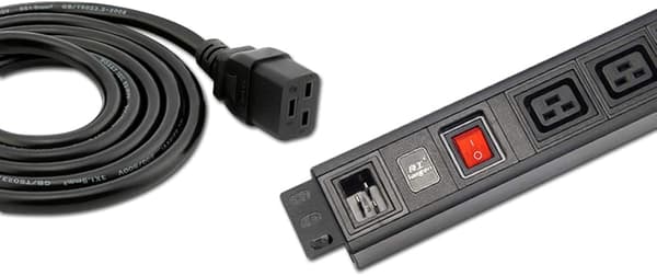 CEE 7/7 - IEC C19 -virtakaapeli 3m LogiLink CP153 - VDE, 16A, 3600W